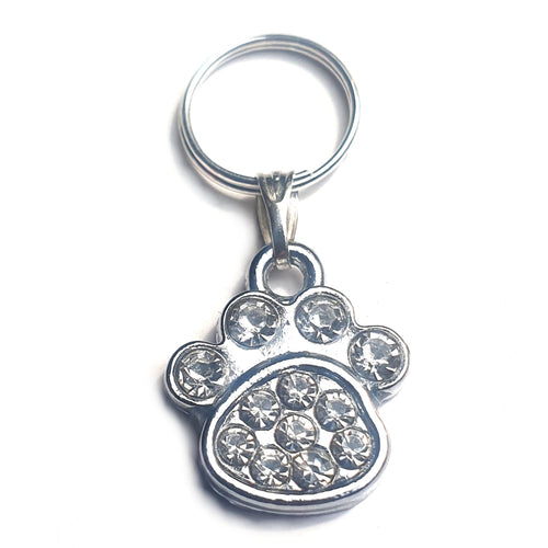 Diamante Paw Cat Collar Charm