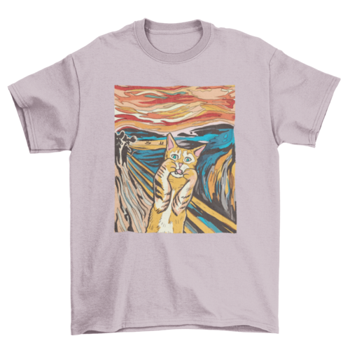 'The Scream' Parody Cat T-Shirt